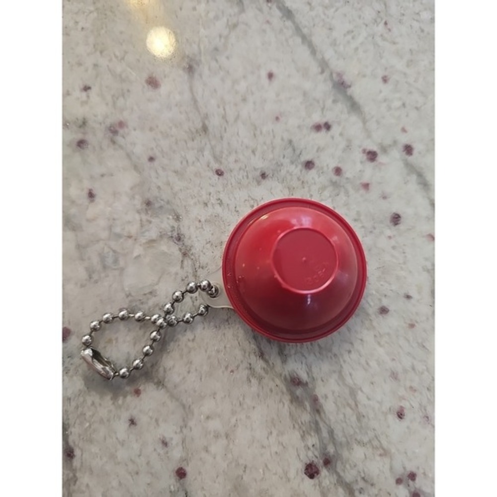 Vintage Tupperware Mini Bowl‎ Keychain 1307-4 RED 1 1/2" - Picture 2 of 4